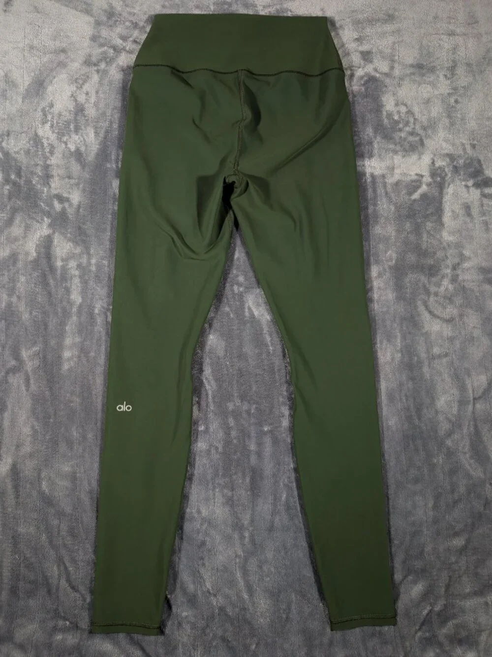Alo Yoga High Waist Ripped Warrior Legging Hunter Green Pants Size M, 1268